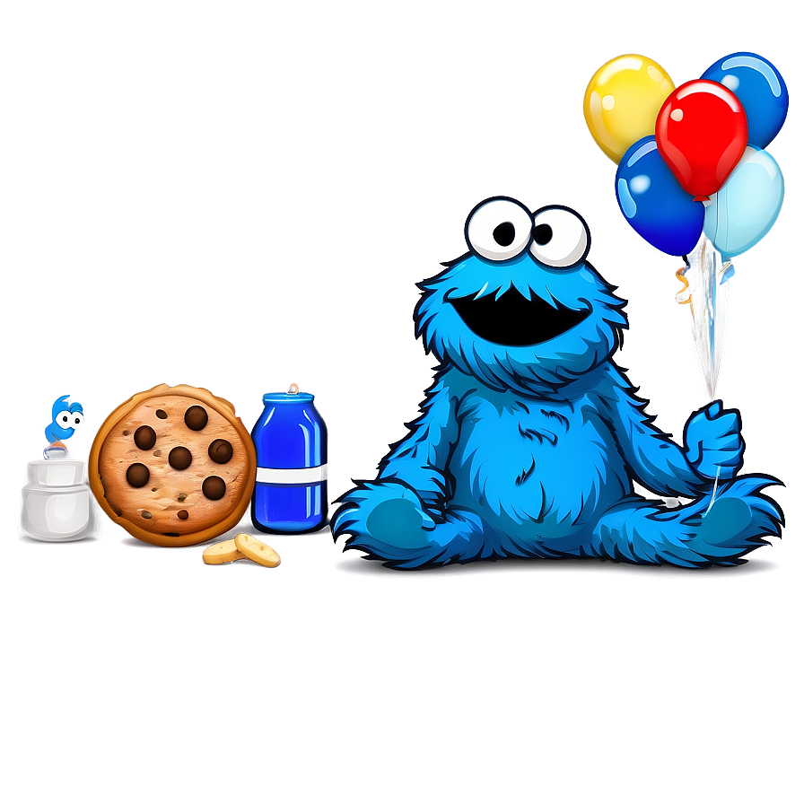 Cookie Monster Party Theme PNG uio28 PNG with transparent background