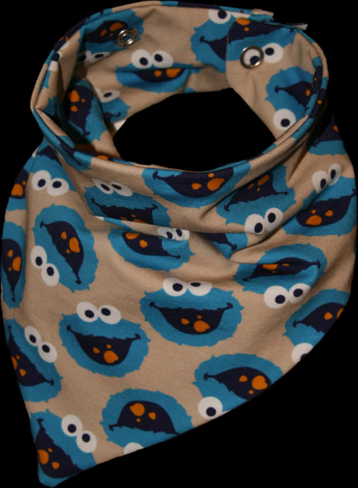 Cookie Monster Print Bandana