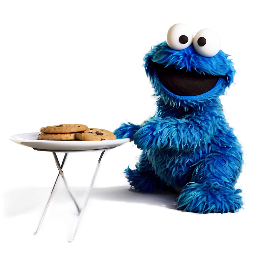 Cookie Monster with Cookies PNG 05212024 PNG with transparent background