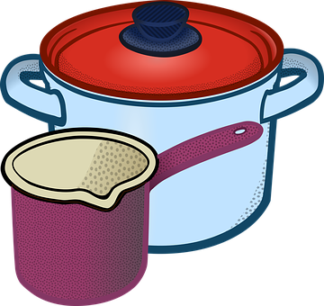 Cookware Cartoon Illustration PNG with transparent background