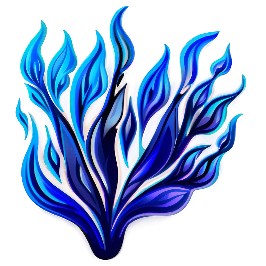 Cool Blue Flame Illustration PNG 06202024 PNG with transparent background