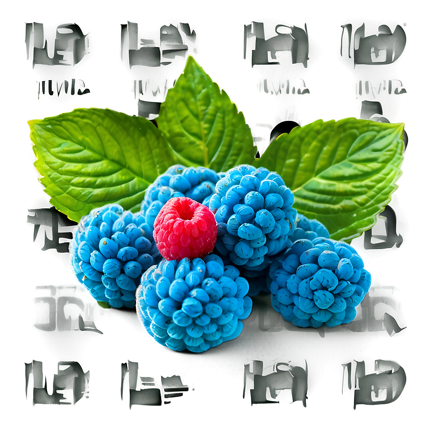 Cool Blue Raspberry Treat Png Gsb24