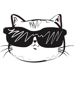 Cool Catwith Sunglasses