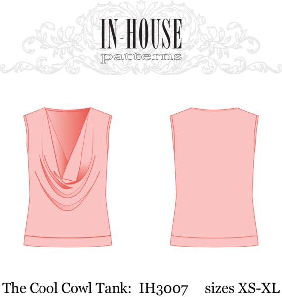 Cool Cowl Tank Pattern I H3007 PNG with transparent background