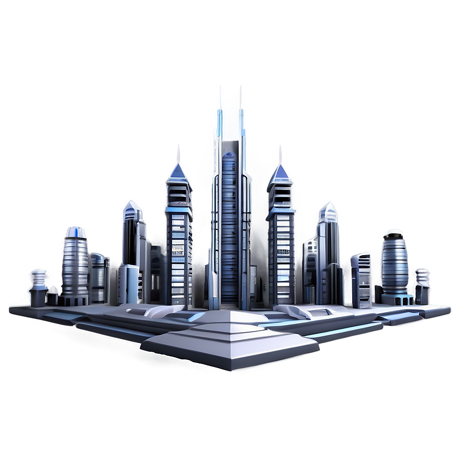 Cool Futuristic City PNG 27 PNG with transparent background