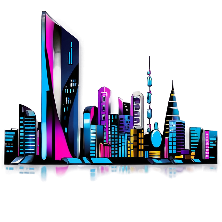 Cool Futuristic City PNG 60 PNG with transparent background