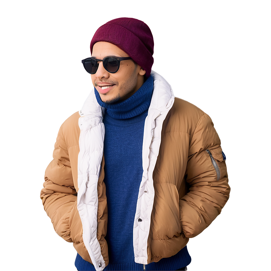 Cool Guy In Winter Clothes Png 06252024