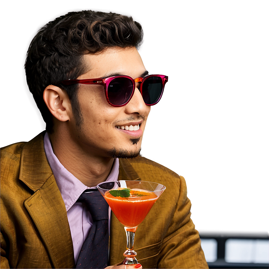 Cool Guy With A Cocktail Png 80