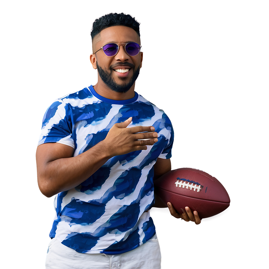 Cool Guy With A Football Png Tkc34