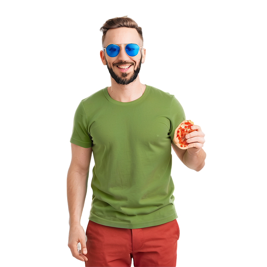 Cool Guy With A Pizza Png Xjo