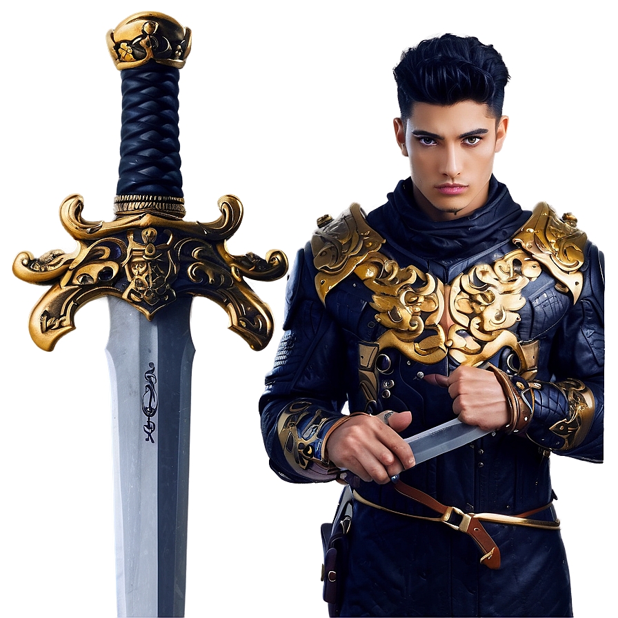 Cool Guy With A Sword Png Vde36