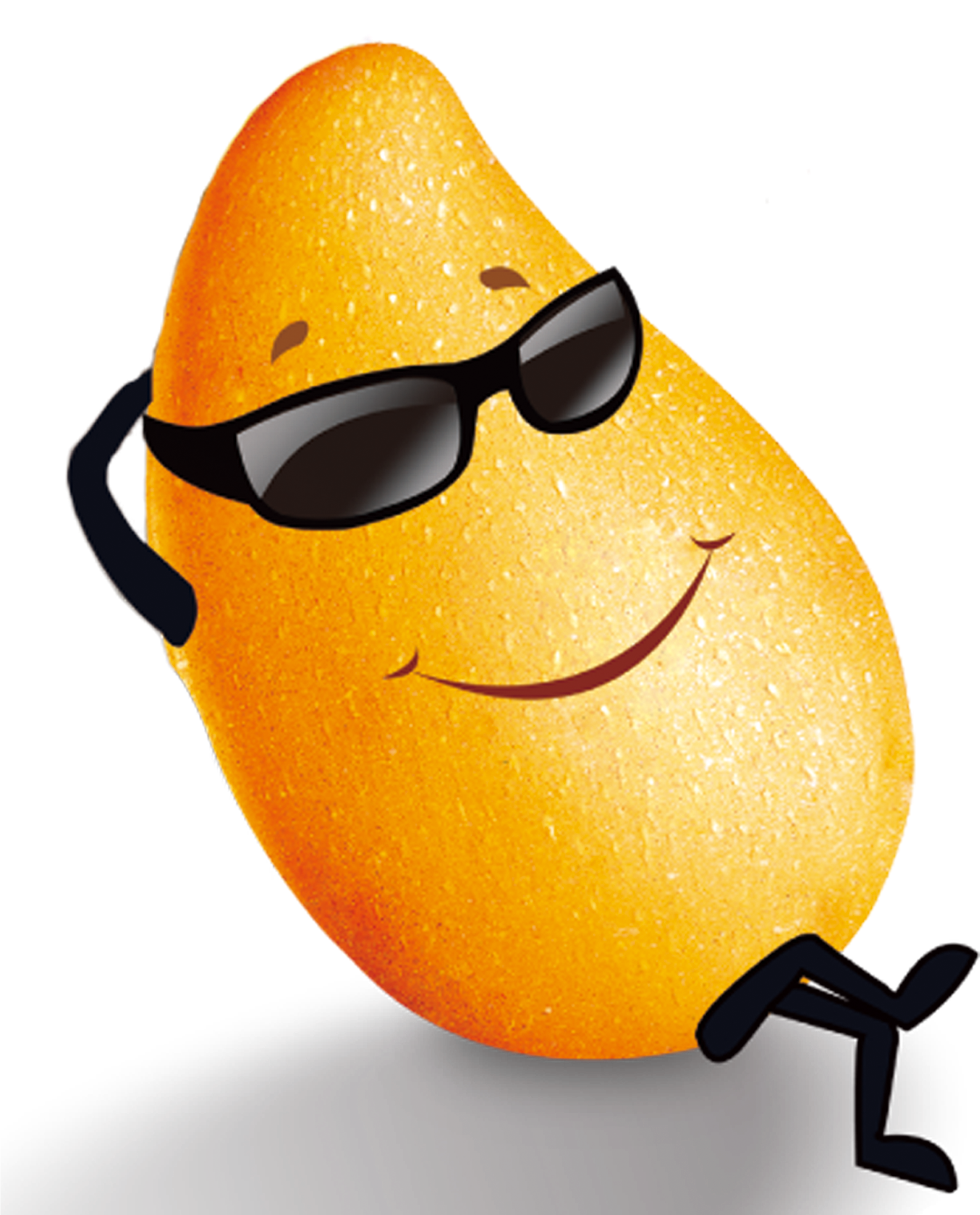 Cool Mango Character Sunglasses PNG with transparent background