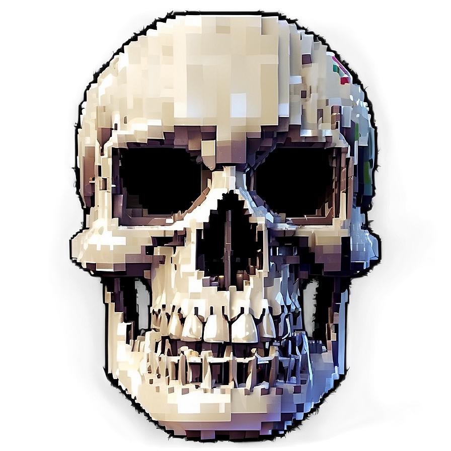 Cool Pixelated Skull Png Dvo