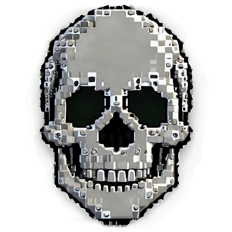 Cool Pixelated Skull Png Ybr