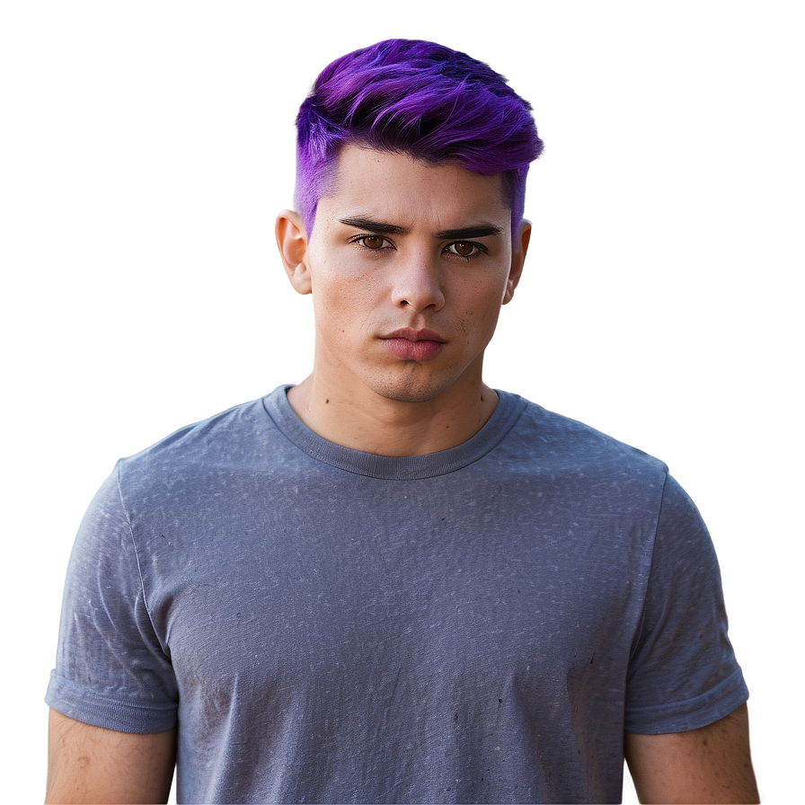 Cool Purple Hair Dude Png Eko94