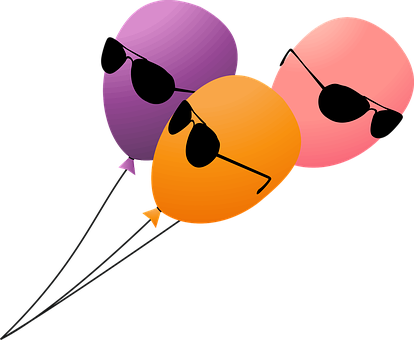 Cool Shades Balloons Vector