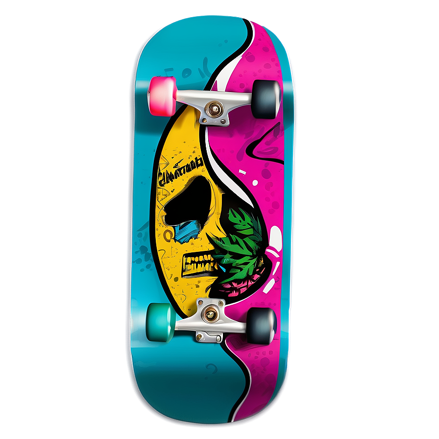 Cool Skateboard Deck Illustration Png 92