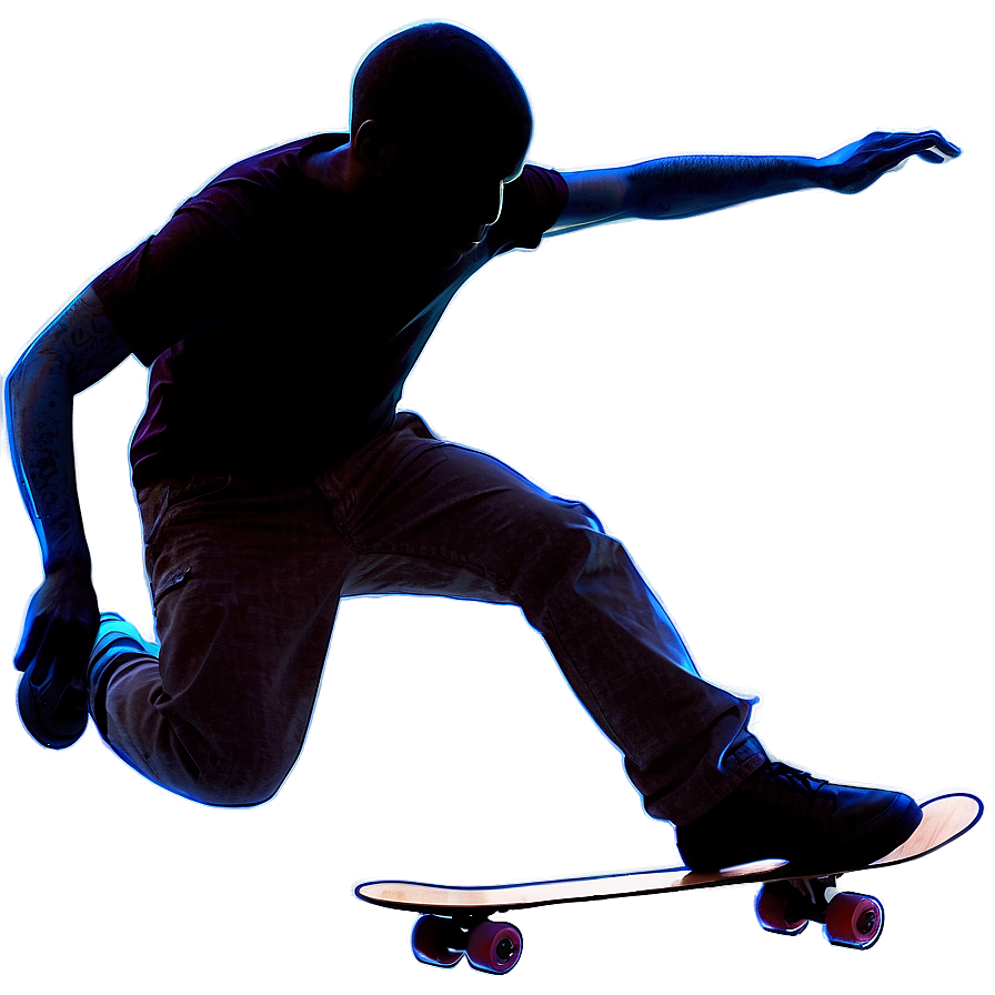 Cool Skateboarder Silhouette Png 33