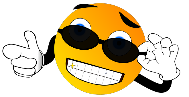 Cool Smiley Emoji With Sunglasses PNG with transparent background