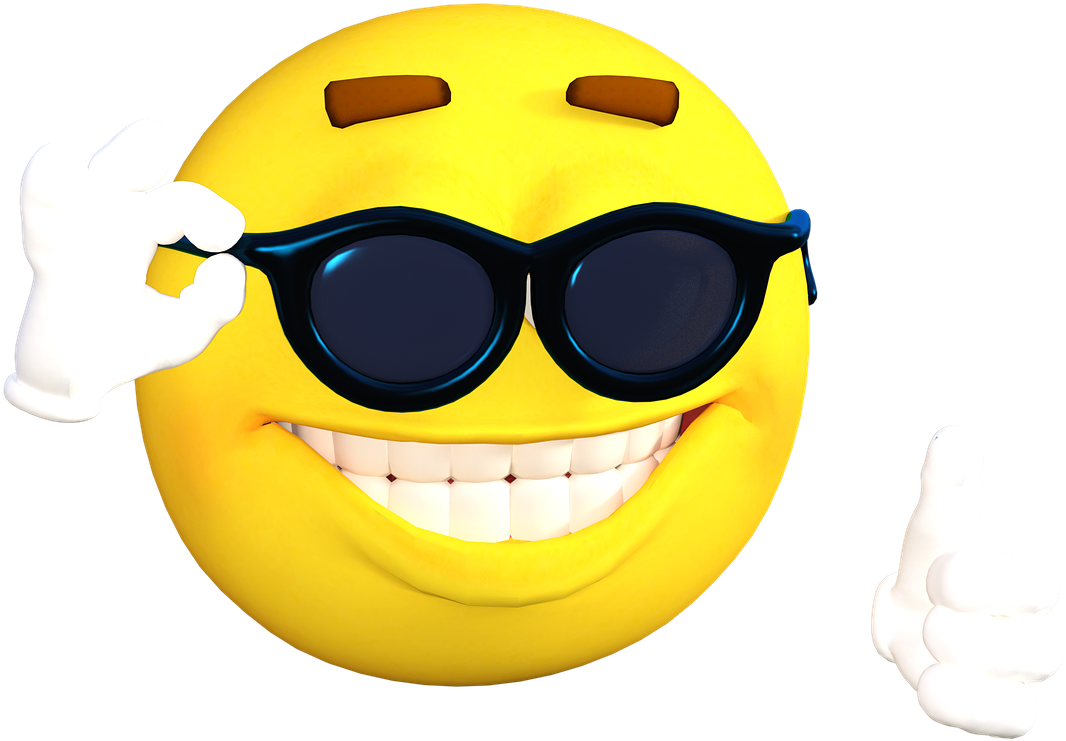 Cool Smiling Emoji With Sunglasses