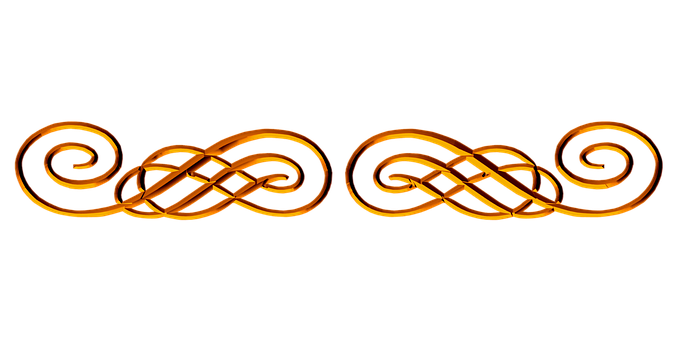 Copper Celtic Knotwork Art PNG image with a transparent background, free high-resolution download