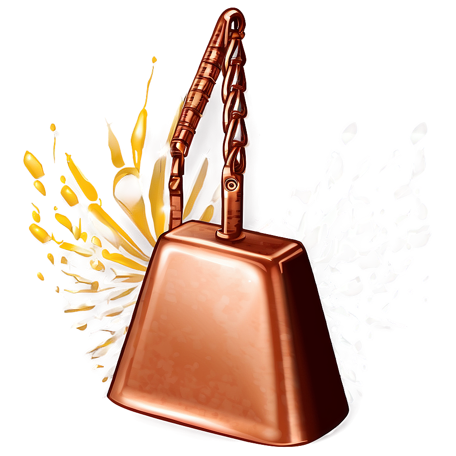 Copper Cowbell Graphic Png 06132024