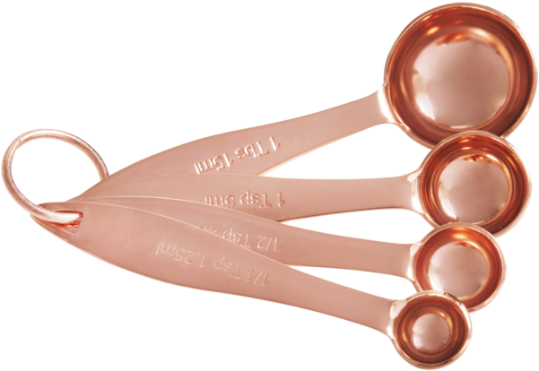 Giadzy Copper Plated Measuring Spoons, HD Png Download PNG image with a transparent background, free high-resolution download