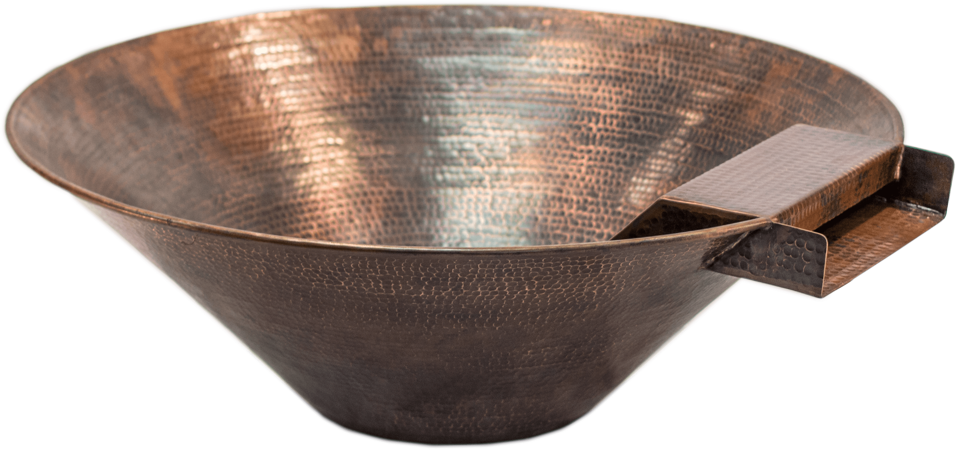 Hammered Copper Cone Planter And Water Bowl - Copper Fire Water Bowls, HD Png Download PNG image with a transparent background, free high-resolution download