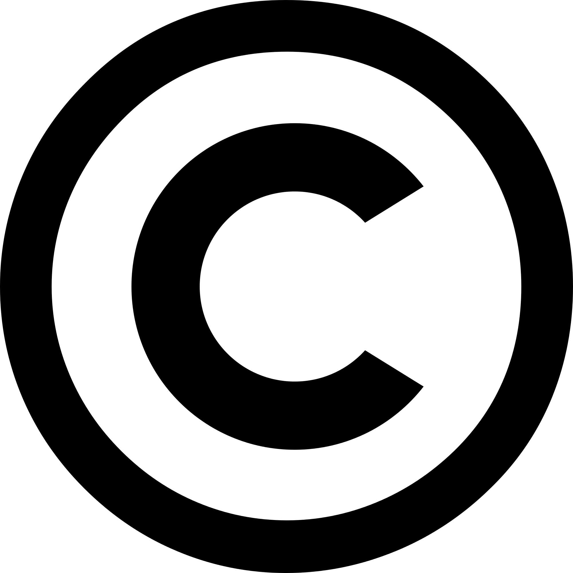 Copyright Symbol Black Background