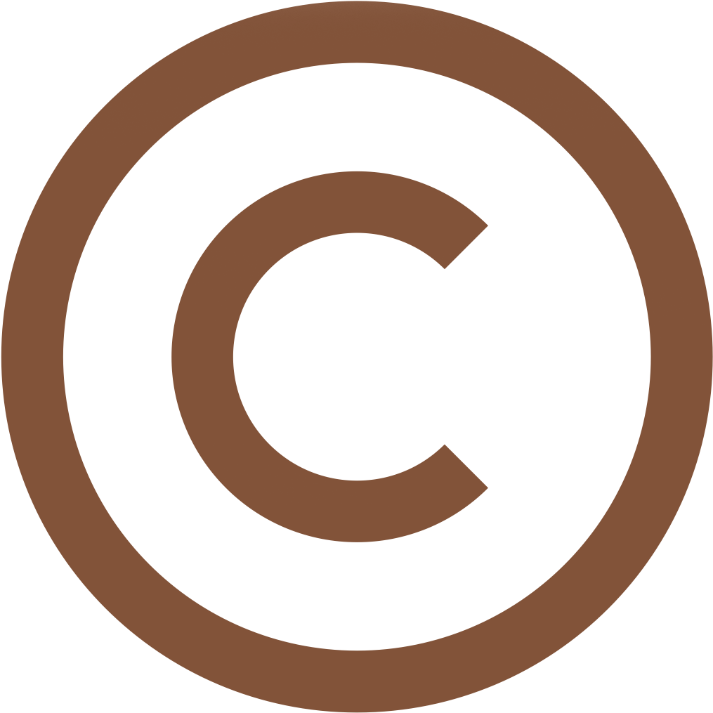 Copyright Symbol Blue Background