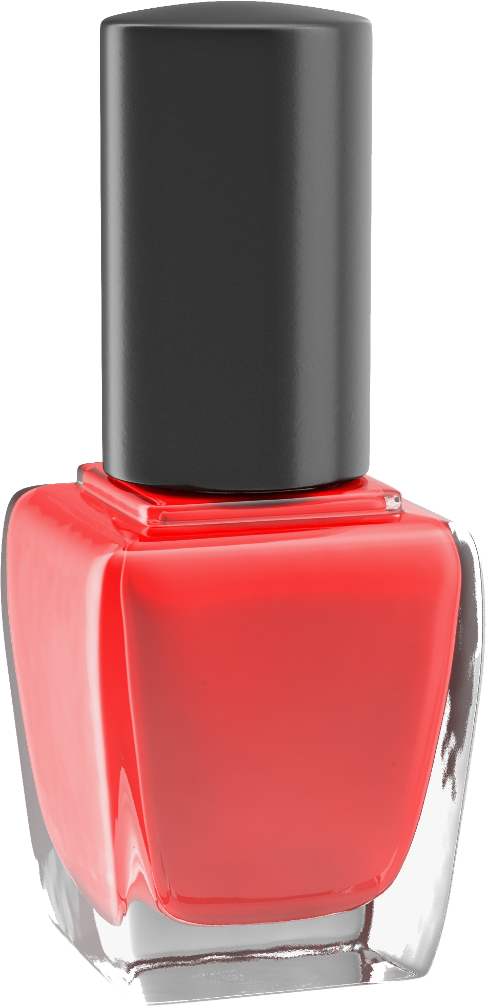 Coral Nail Polish Bottle