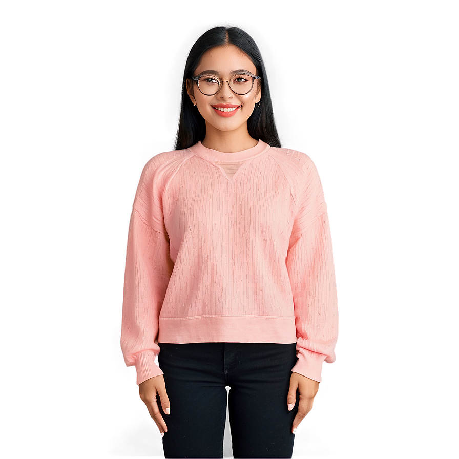 Coral Pink Sweater Png Spt