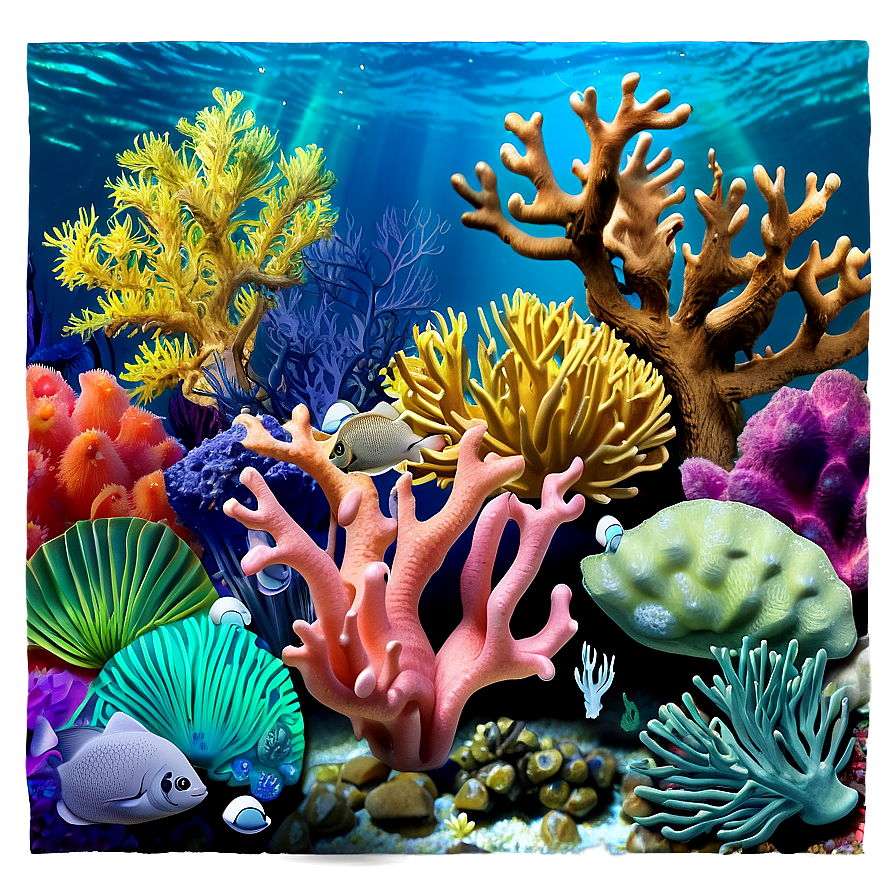 Coral Reef Educational Chart Png Jtf