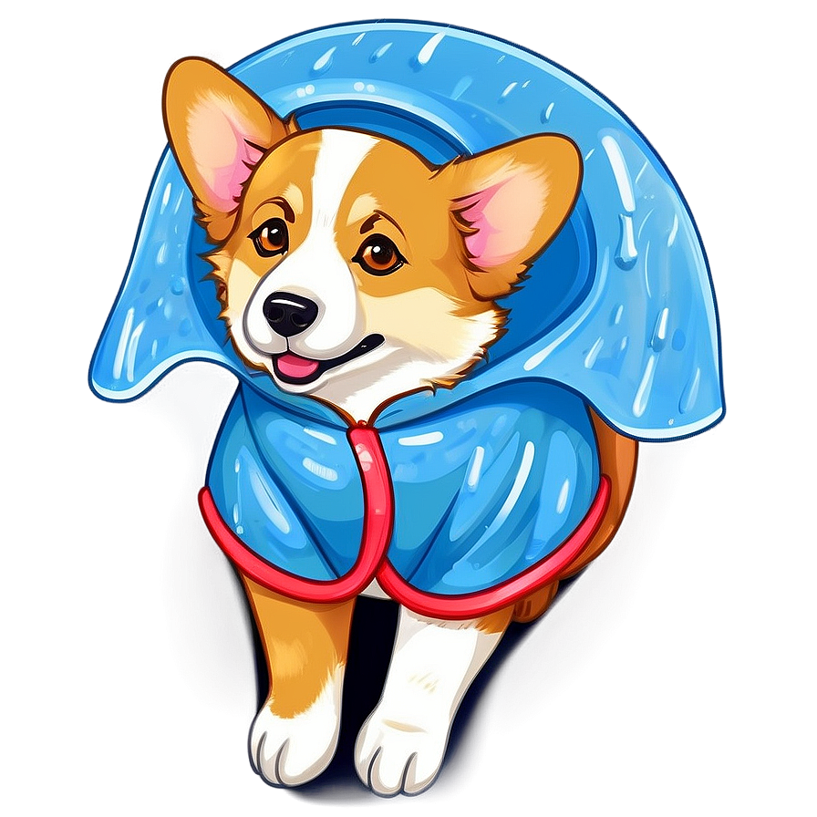 Corgi In Raincoat Png 05212024