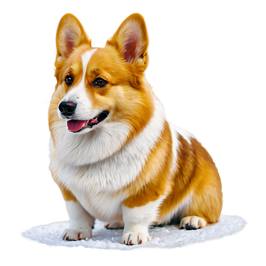 Corgi In Snow Png 05212024