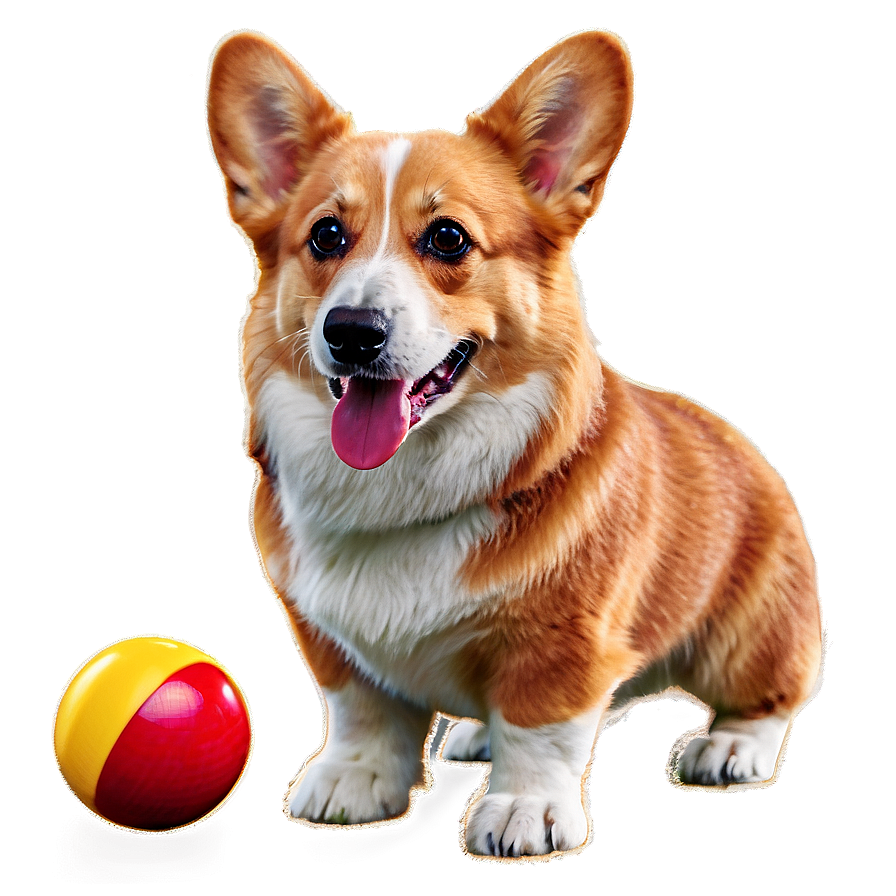 Corgi With Toy Png 35