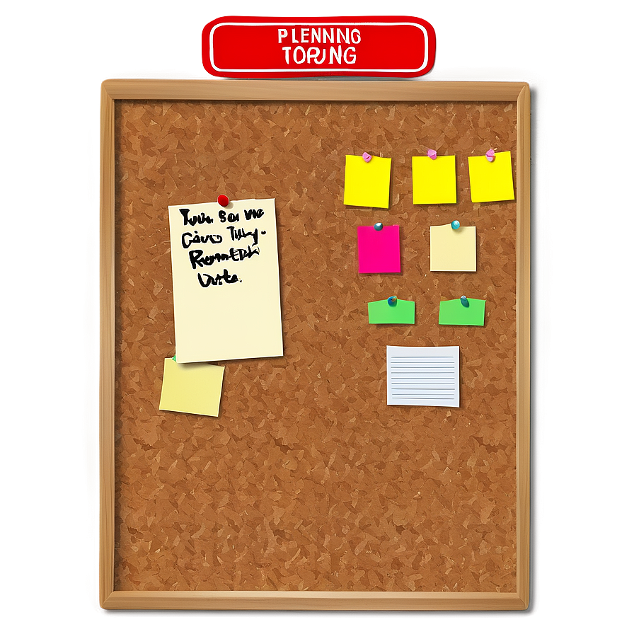 Corkboard Planning Board Png Cot98