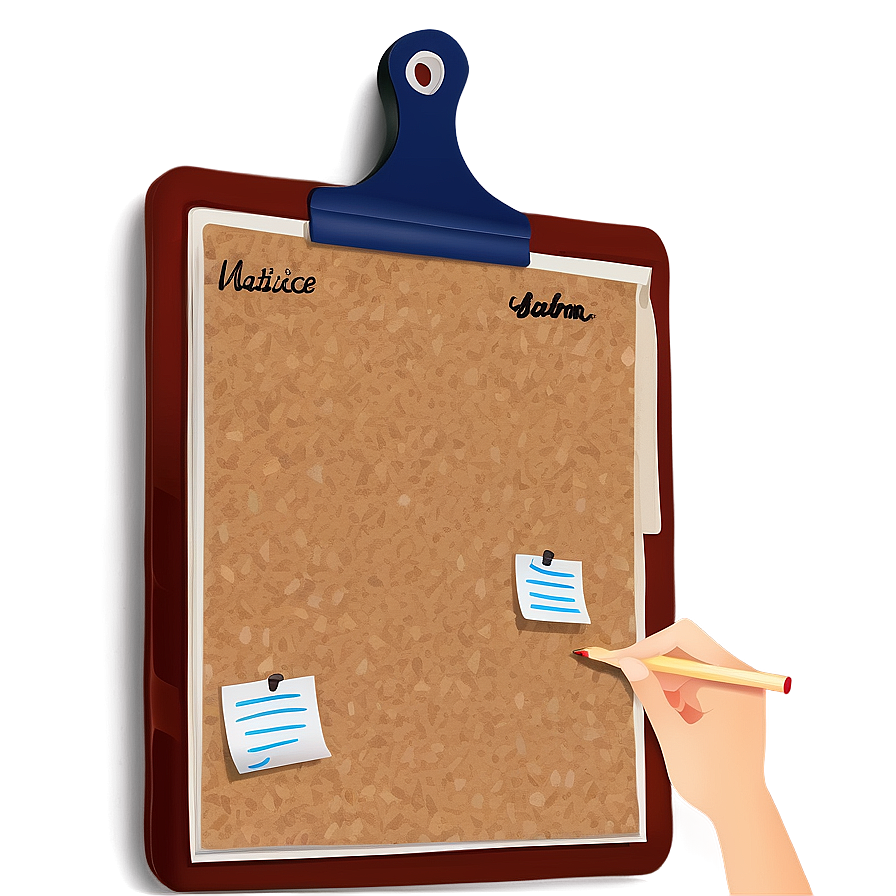 Corkboard With To-do List Png 06272024