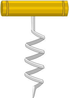 Corkscrew Vector Illustration PNG with transparent background