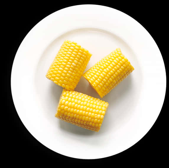 Corn Cobson White Plate