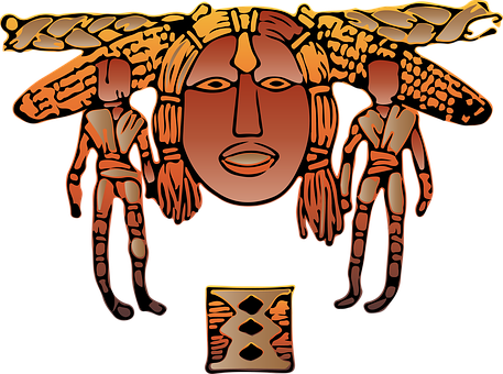Corn Deity Artwork PNG with transparent background