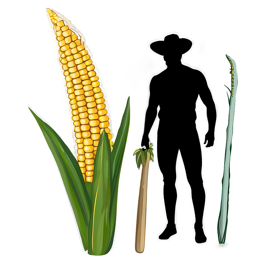 Corn Stalk Silhouette Png 06122024