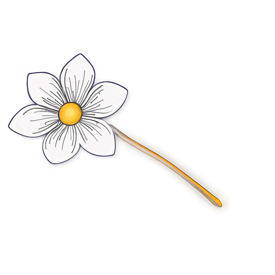 Corner Flower Sketch Png 82