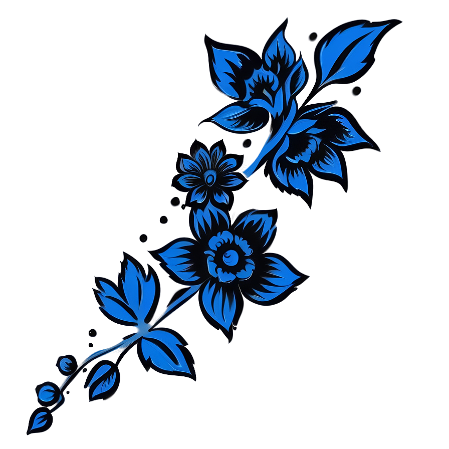 Corner Flower Stencil Png Mnj61