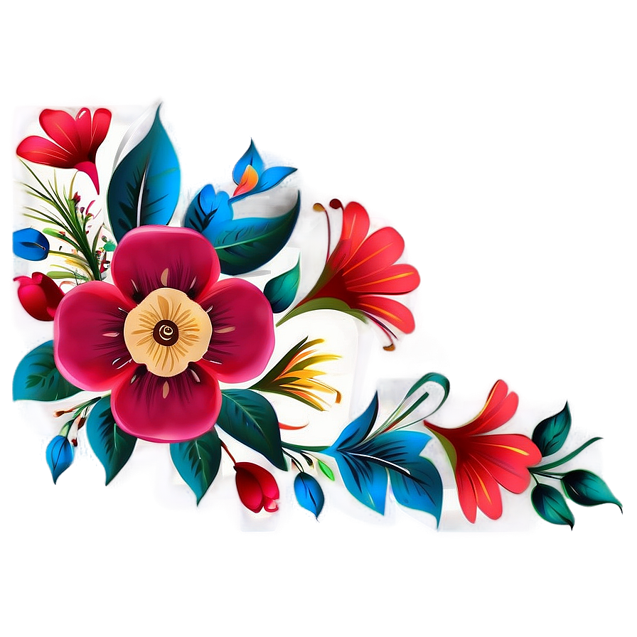 Corner Flower Vector Png 06272024