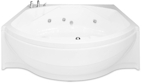 Corner Jacuzzi Bathtub White