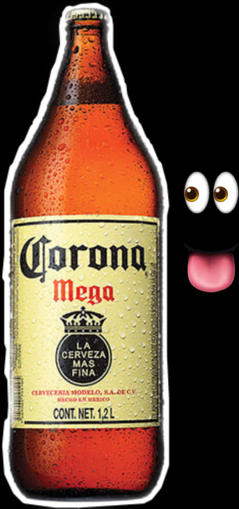 Corona Mega Beer Bottle Cartoon Face