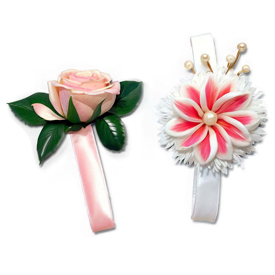 Corsage And Boutonniere Set Png Vem66