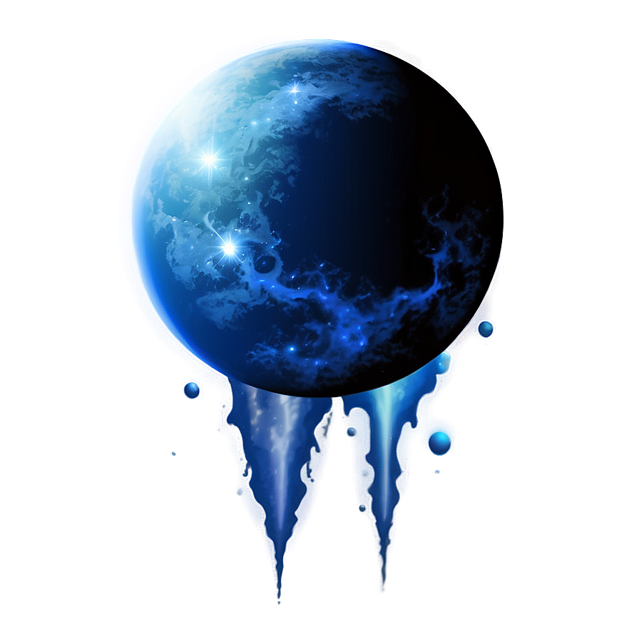 Cosmic Blue Planet Art Png 06292024