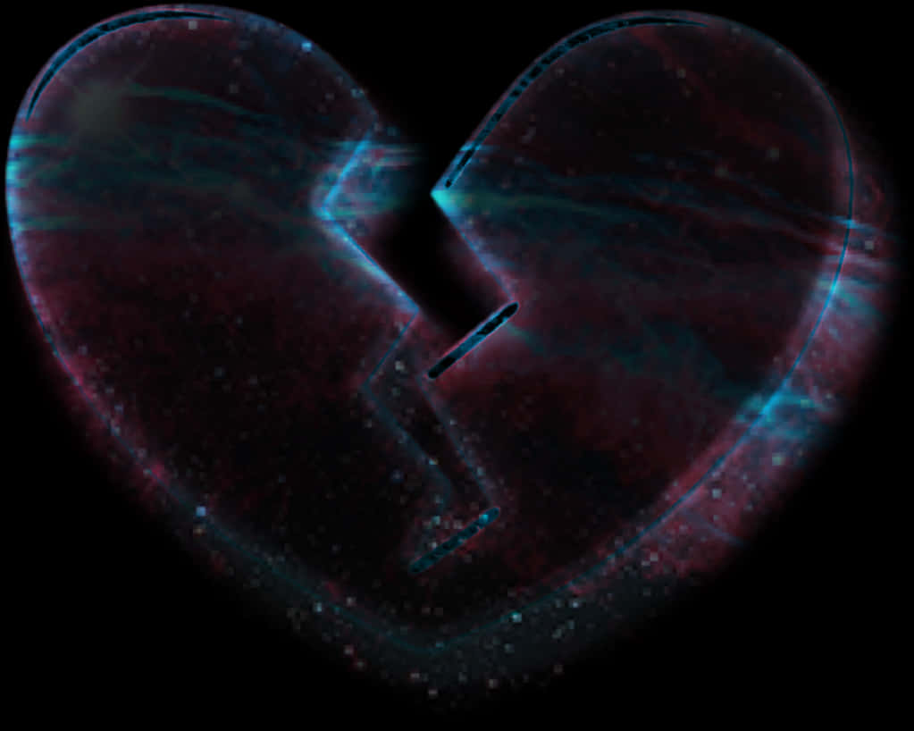 Cosmic_ Broken_ Heart_ Illustration.jpg PNG with transparent background